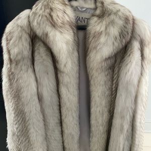 Blue Fox Fur Coat Size Large to XLarge.
